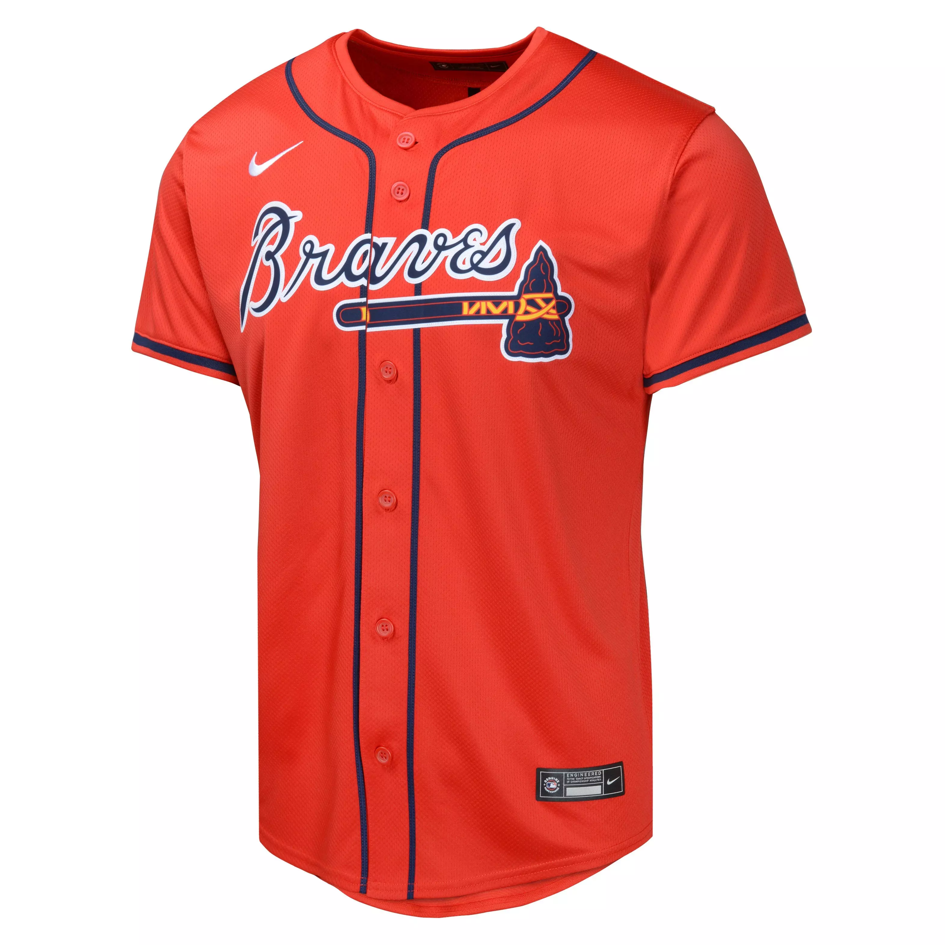 Nike Youth Atlanta Braves Acuna Jr Jersey - Red | Hibbett